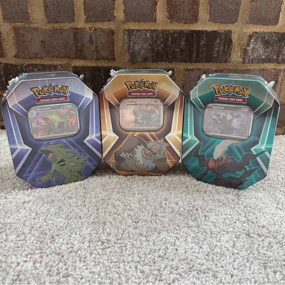 3x Pokémon TCG Triple Whammy Back Issue Collector Tins Sealed - Picture 8 of 8